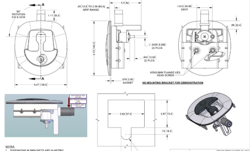 Black Replacement Latch