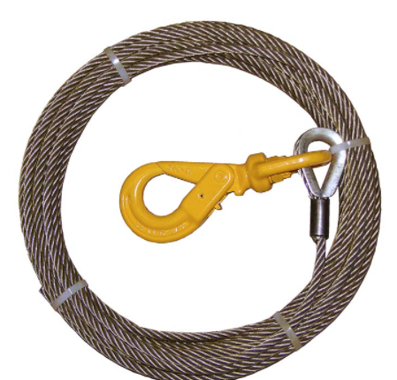 150' 1/2 Fiber Core Cable /w Swivel Hook