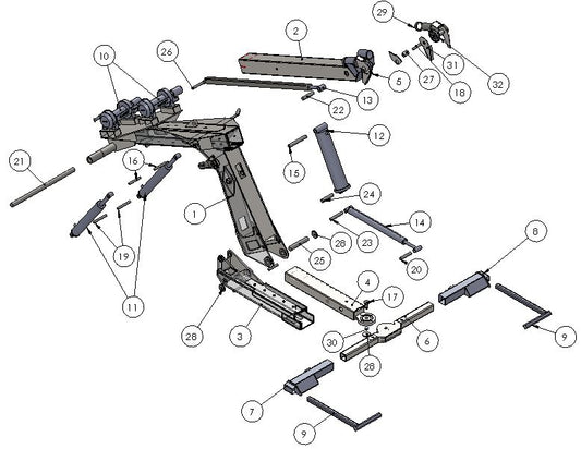 25-30 Ton Lower Ram lift Pin