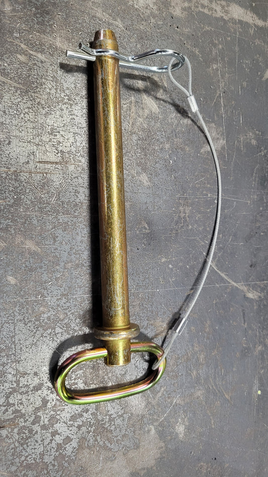 Clevis Pin with Locking pin and Tether, 1541 Carbon Steel, 5/8" Diameter, 6" Usable length